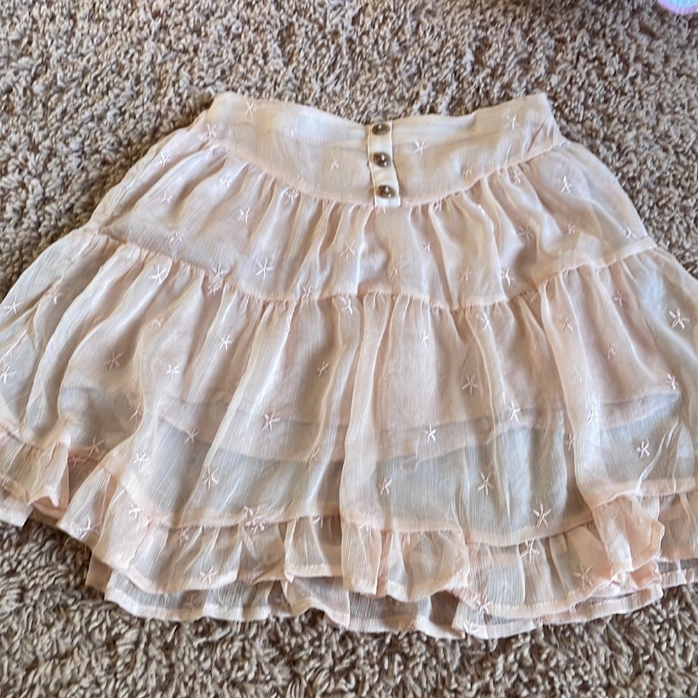 Hayden girls Embroidered Tiered Skirt